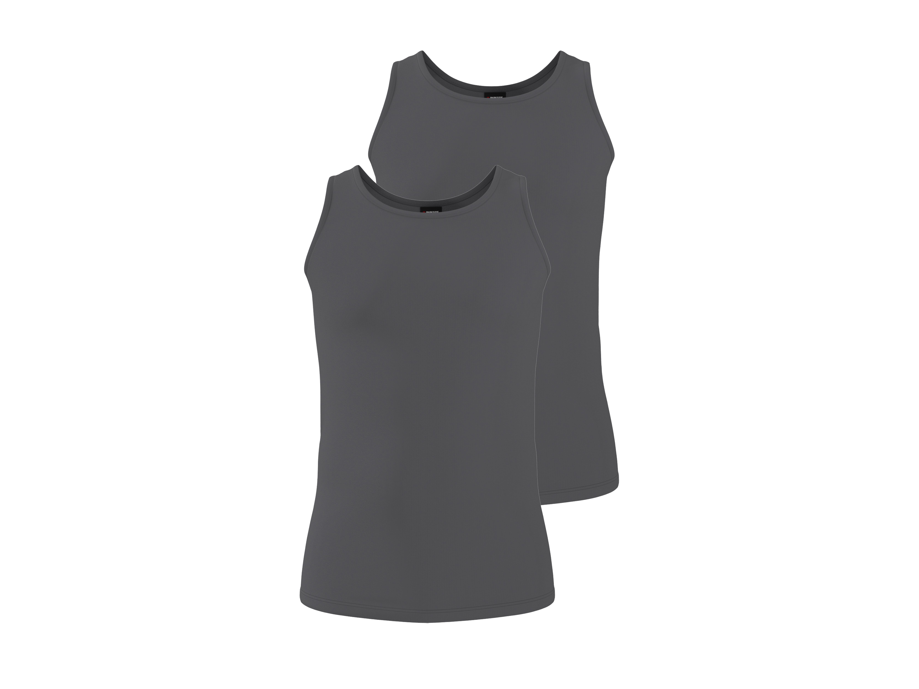 Parkside Koszulka bez rękawów męska, 2 sztuki Szary, 7/Xl