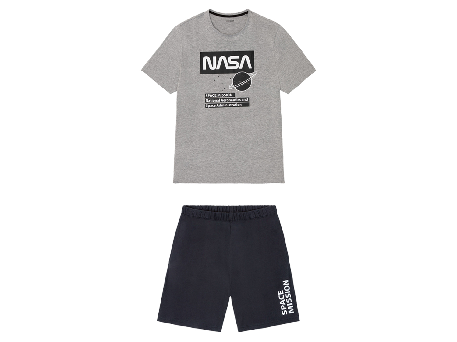 Piżama męska z licencją koszulka + szorty, 1 komplet Nasa, M 48/50
