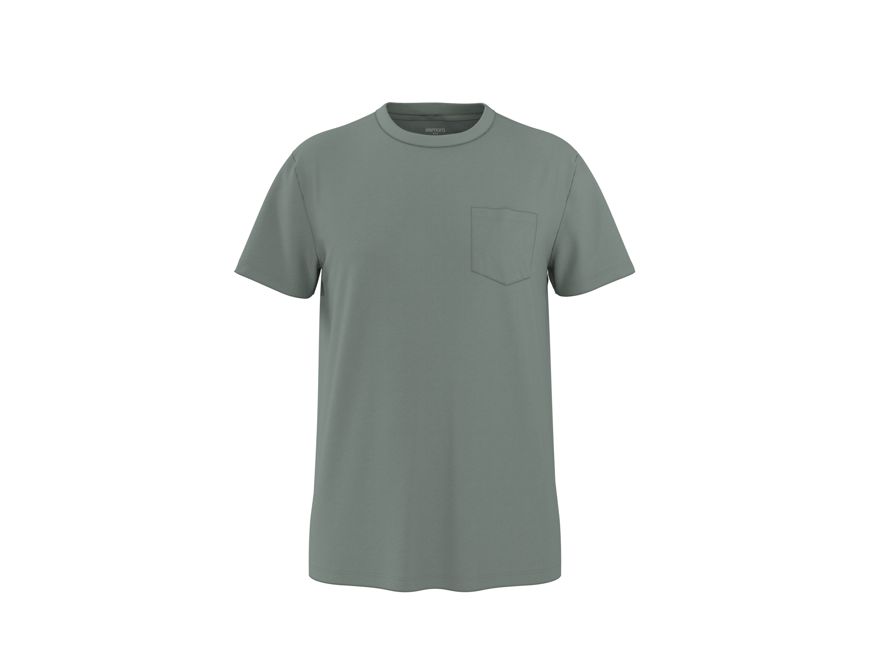 esmara Men T-shirt męski z lnem Zielony, XL 56/58