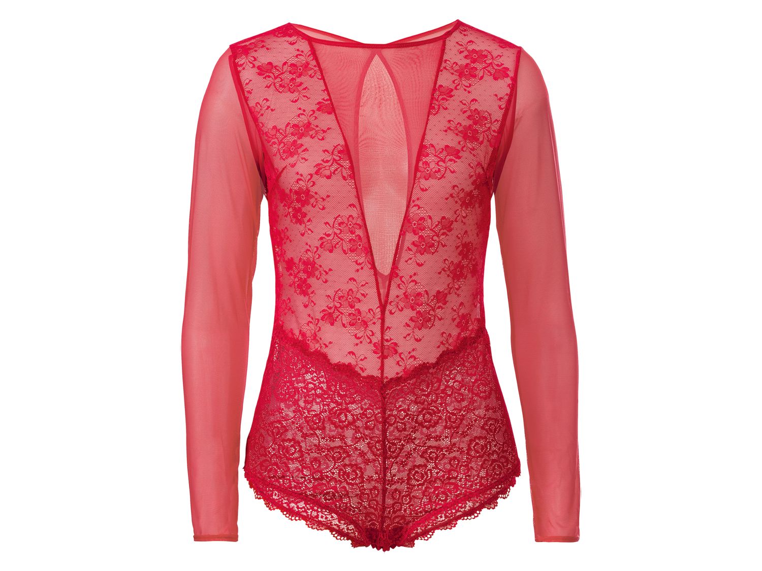 Esmara Lingerie Body z koronką, 1 sztuka Czerwony, S 36/38
