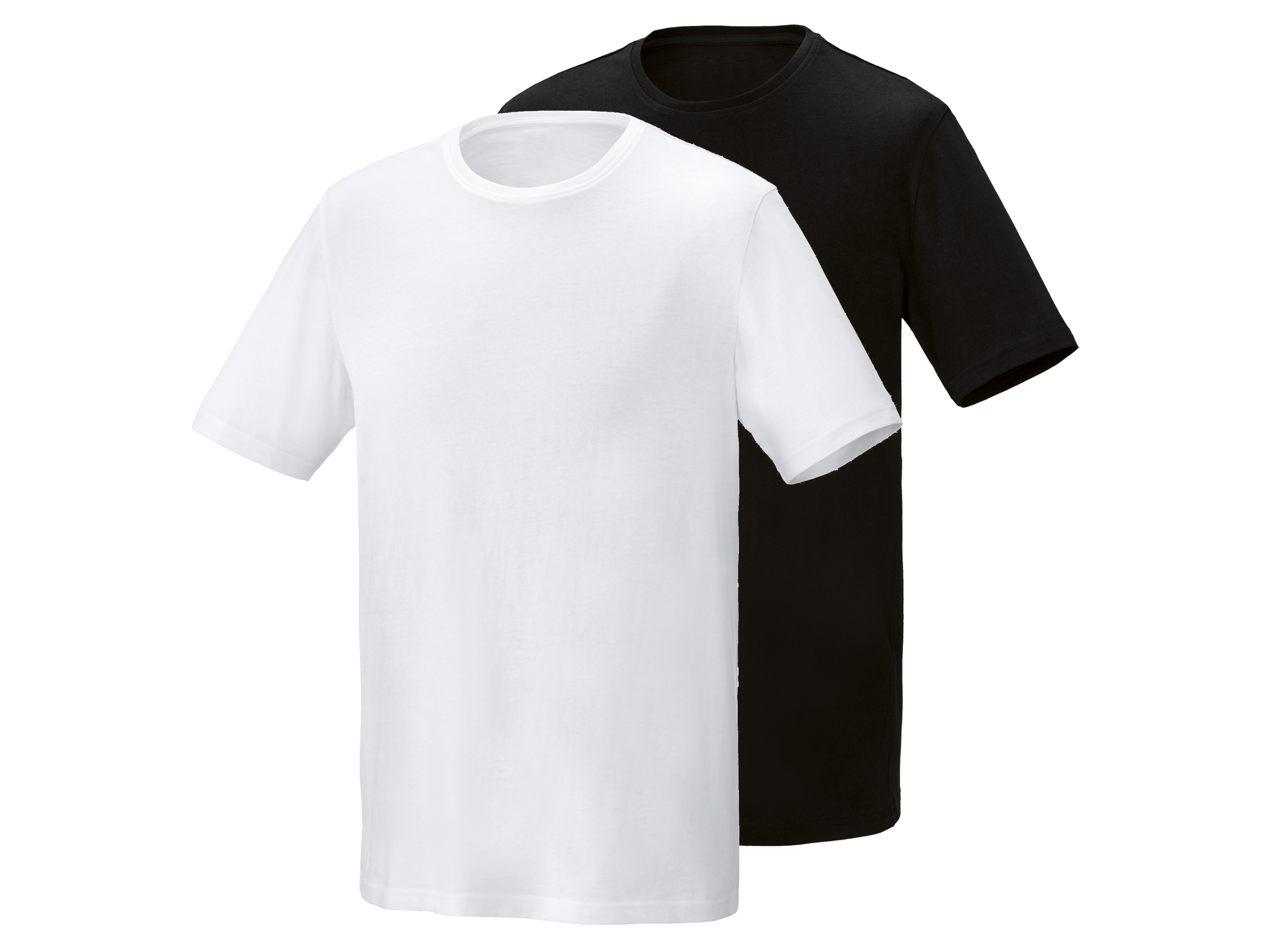 Parkside T-shirty męskie z bawełny, 2 sztuki Czarny/biały, XL 56/58