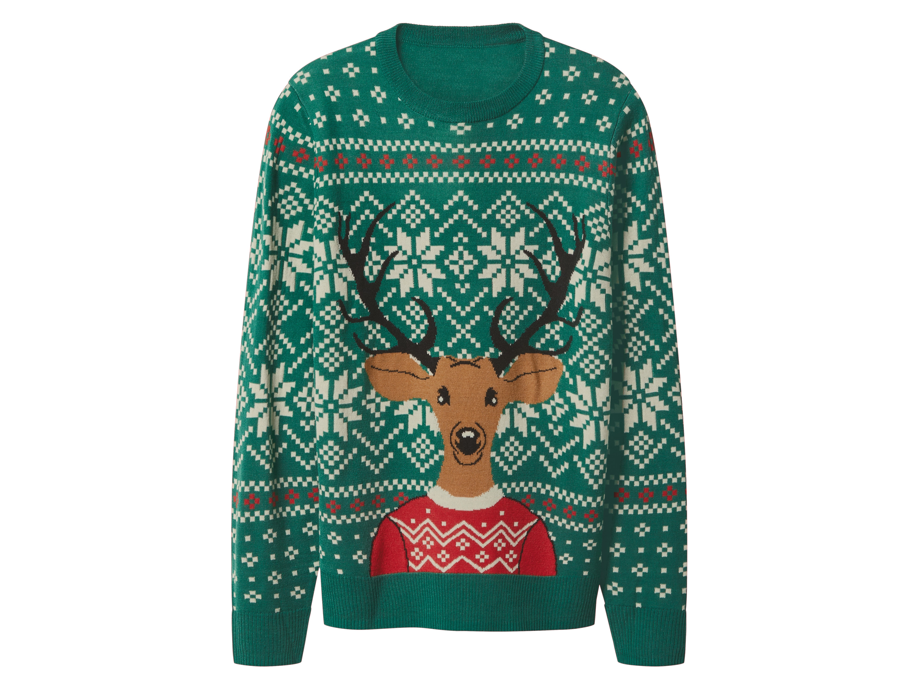 esmara Men Sweter świąteczny męski Zielony, XL 56/58