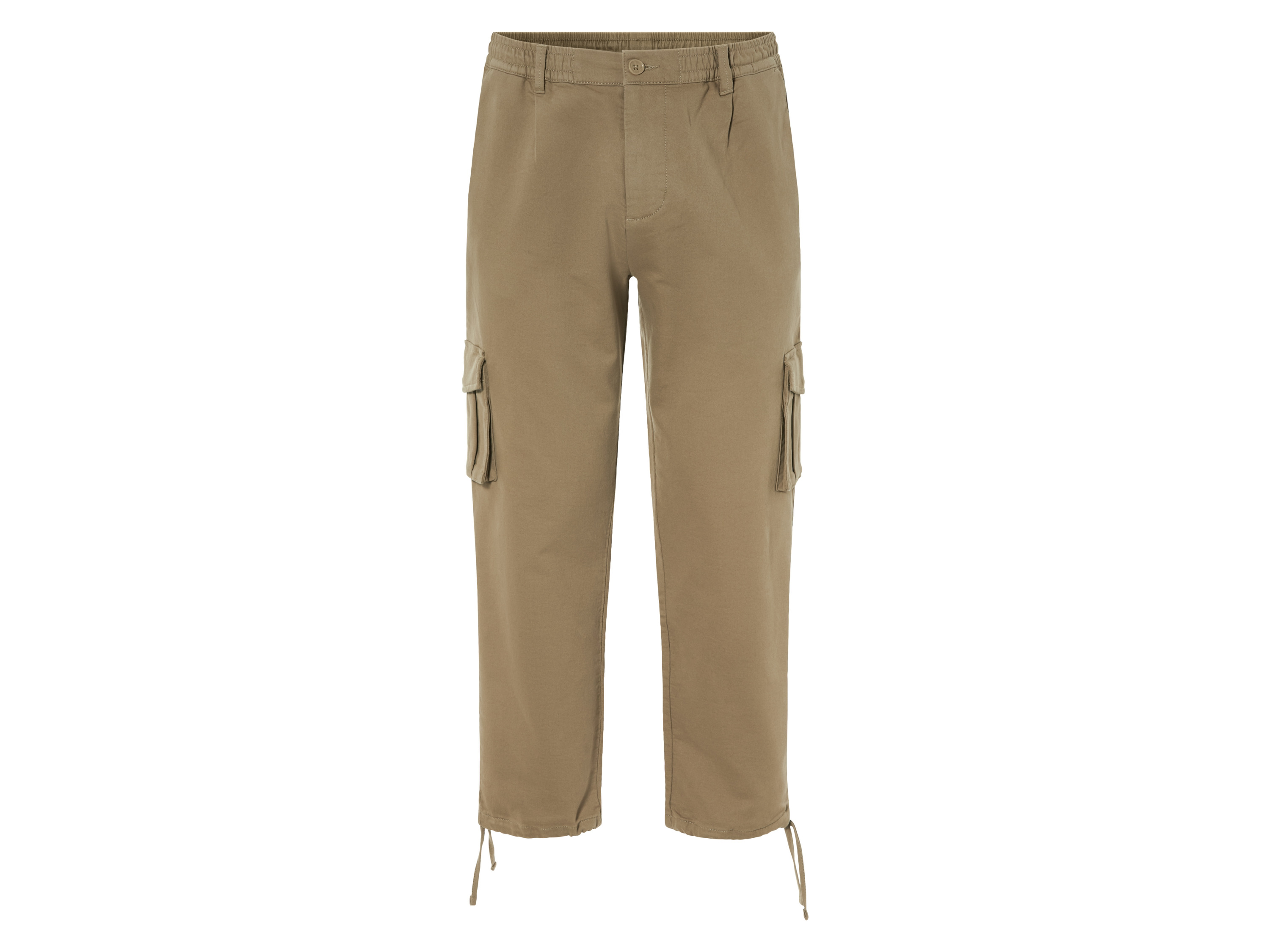 Livergy Spodnie cargo męskie z bawełną M 48/50, Beżowy