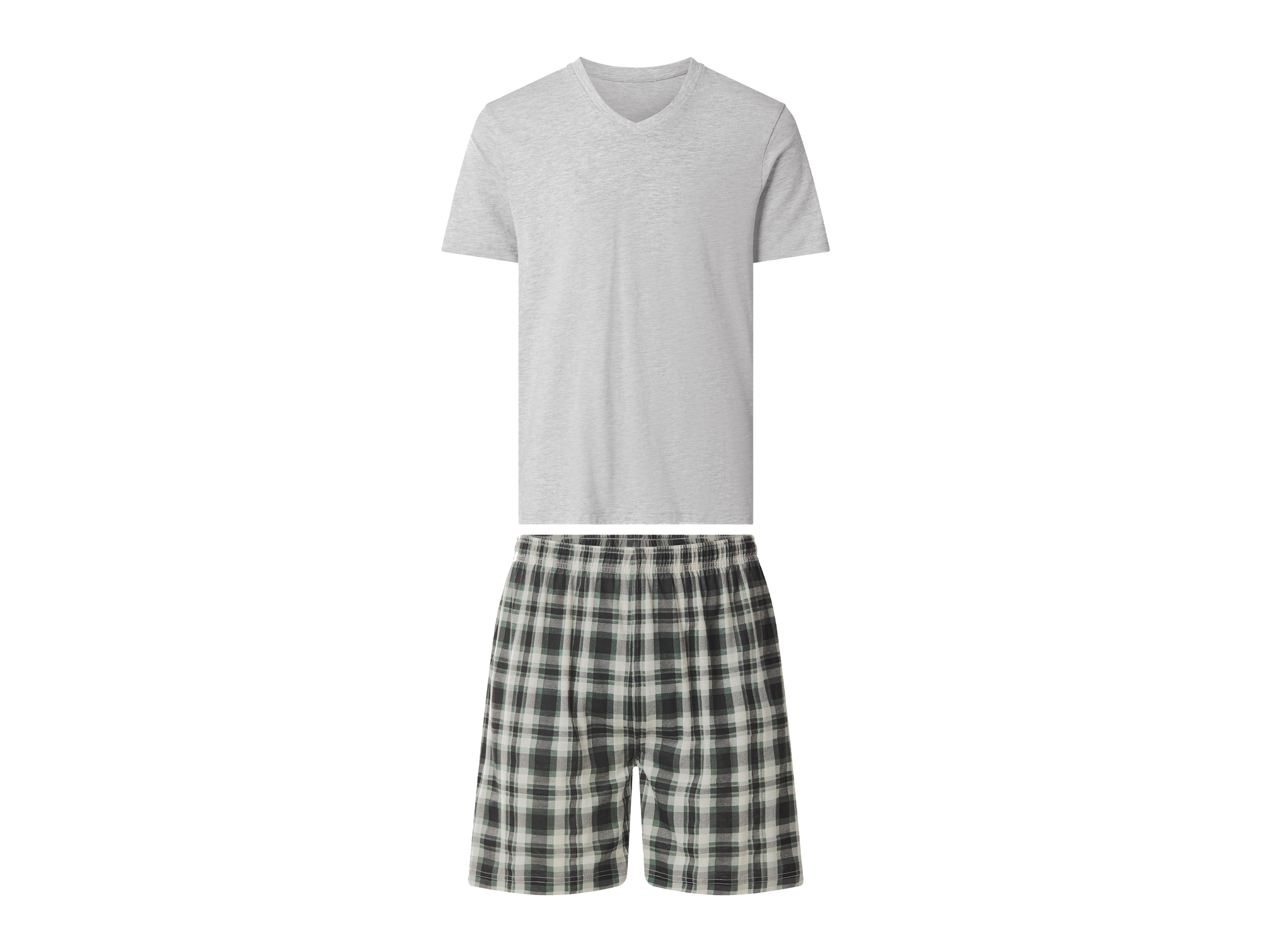 Esmara MEN Piżama męska z bawełny szary/czarny/beżowy, XL 56/58