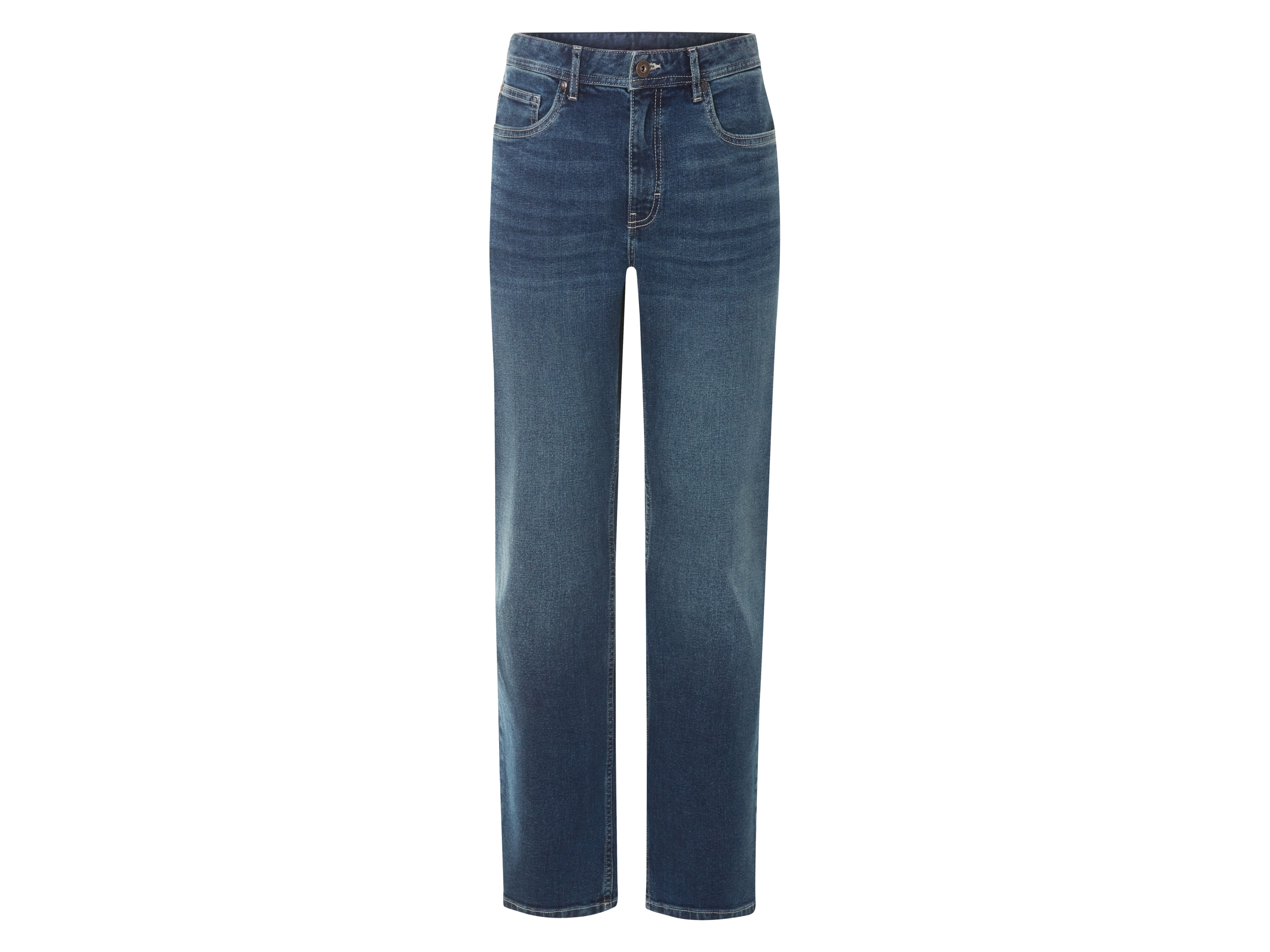 esmara Men Jeansy męskie straight fit z bawełną Niebieski, 50 34/32