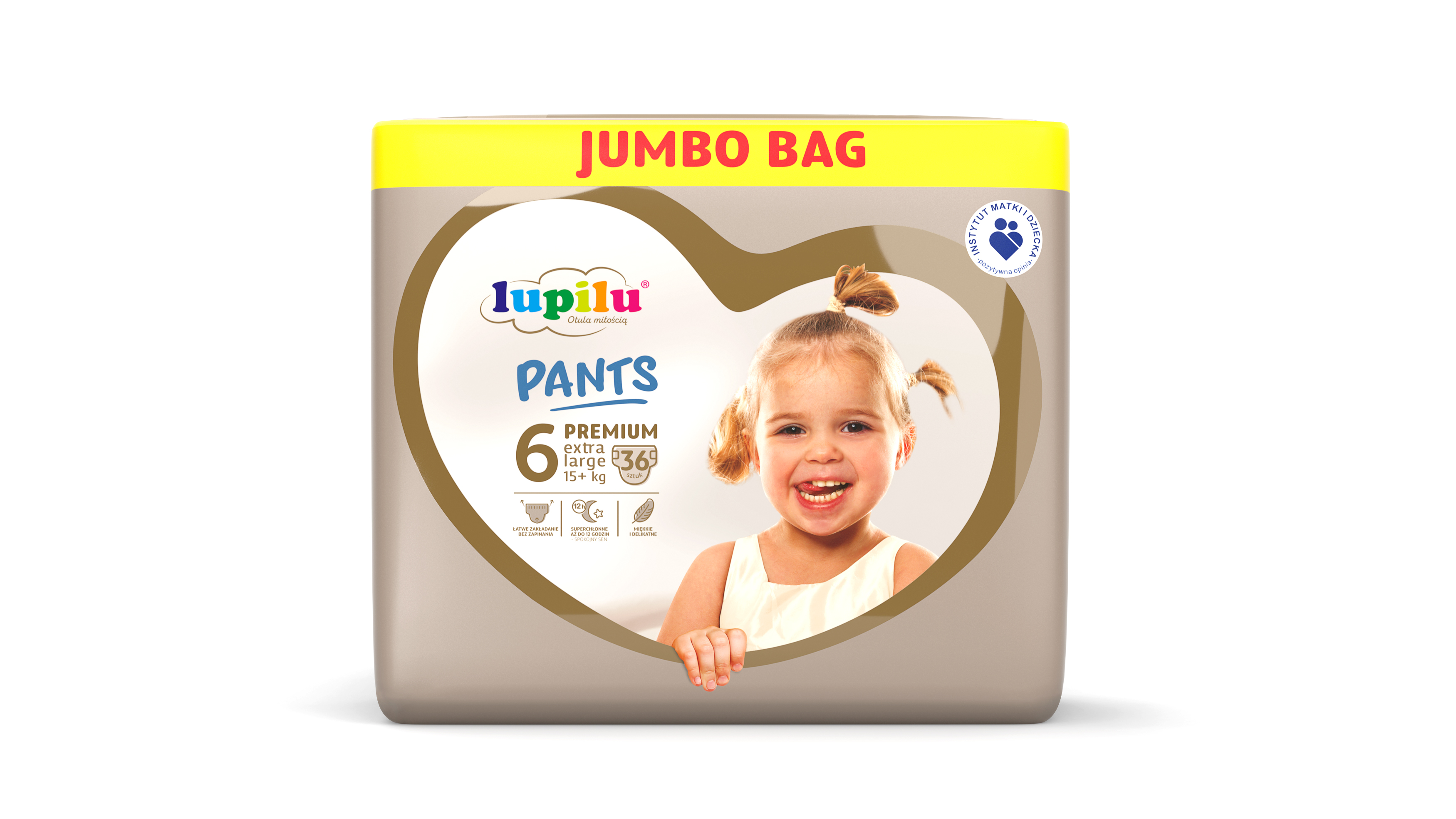 lupilu Oddychające pantsy Premium 6 15+ kg, 36 sztuk