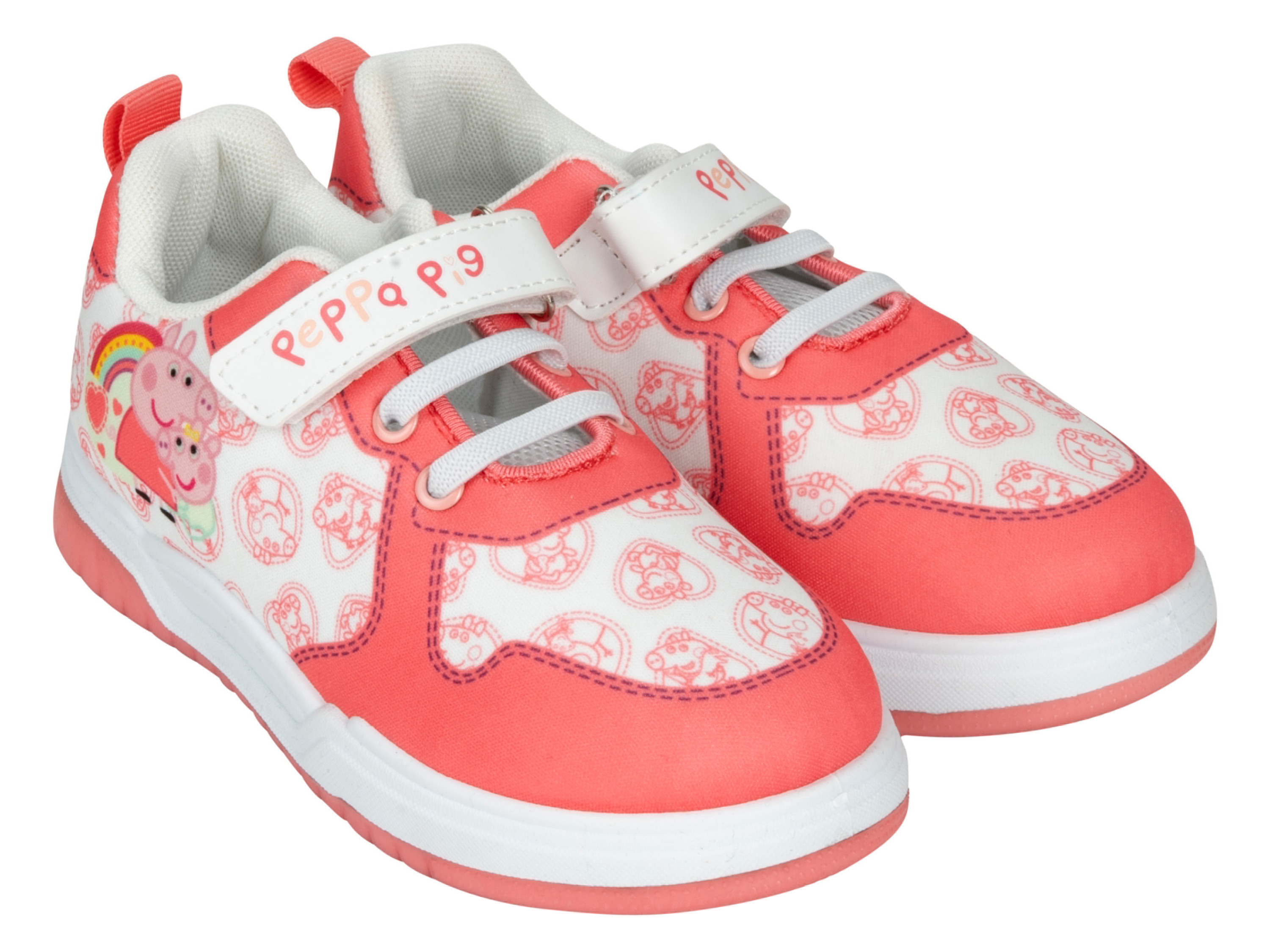 Sneakersy dziecięce z bohaterami bajki Świnka Peppa Różowy, 25