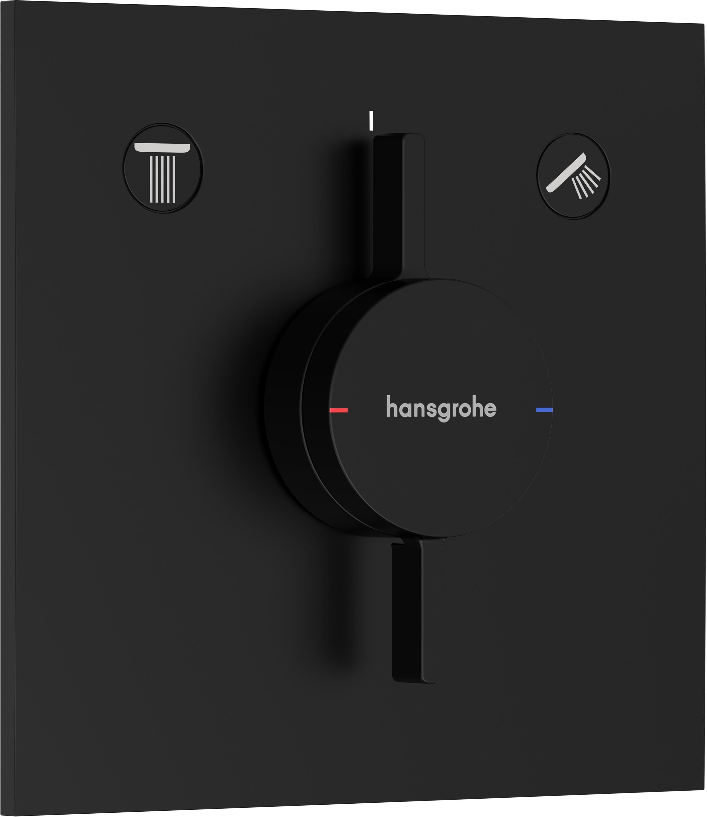 Darmowa Dostawa - Bateria wannowo-prysznicowa podtynkowa czarna Hansgrohe DuoTurn E 75417670
