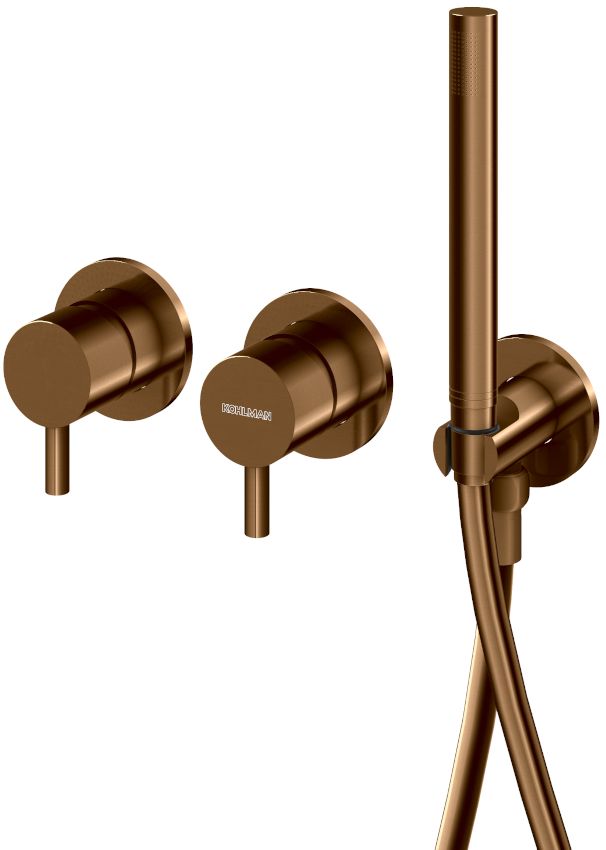 Darmowa Dostawa - Bateria wannowo-prysznicowa podtynkowa miedź Kohlman Axel Brushed Copper QW260ABC