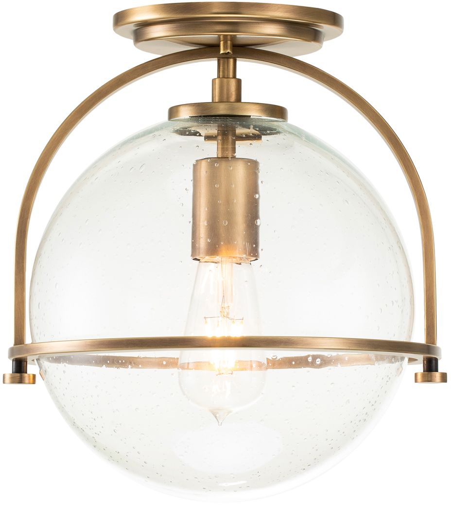 Darmowa Dostawa - Lampa podsufitowa 1x60 W mosiądz-przezroczysta Quintiesse Somerset QNSOMERSETFCHB