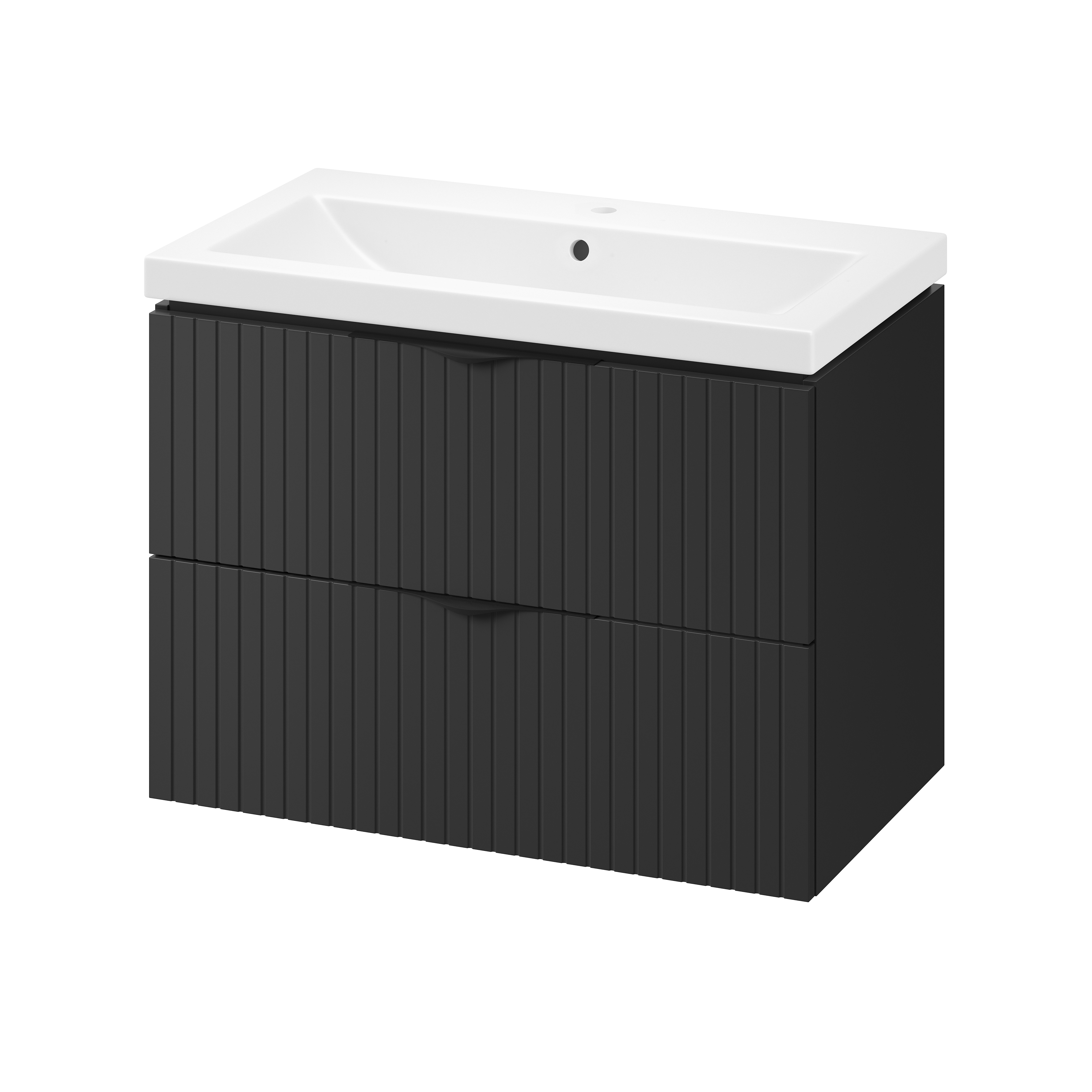 Darmowa Dostawa - Umywalka z szafką 80 cm czarną Cersanit Tirso S801587