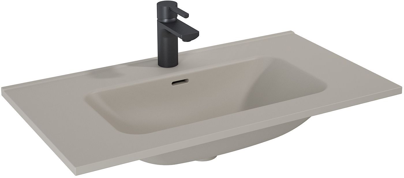 Darmowa Dostawa - Umywalka 80.8x46 cm prostokątna meblowa brąz/beż Elita Skappa RE040803067020
