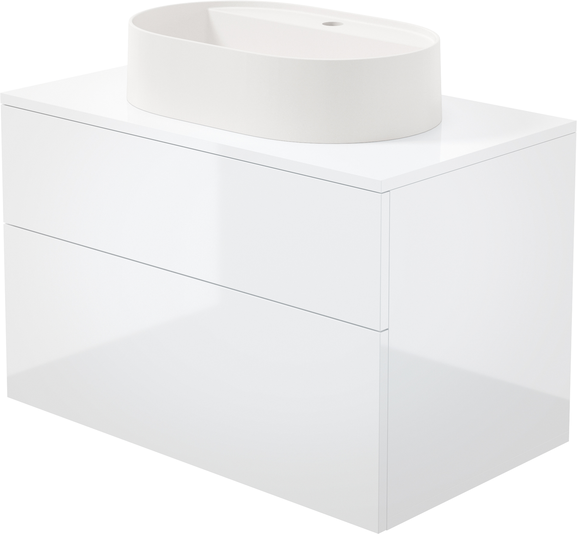 Darmowa Dostawa - Umywalka z szafką i blatem 80 cm białą Deante Prizma SD6B8SAU6B