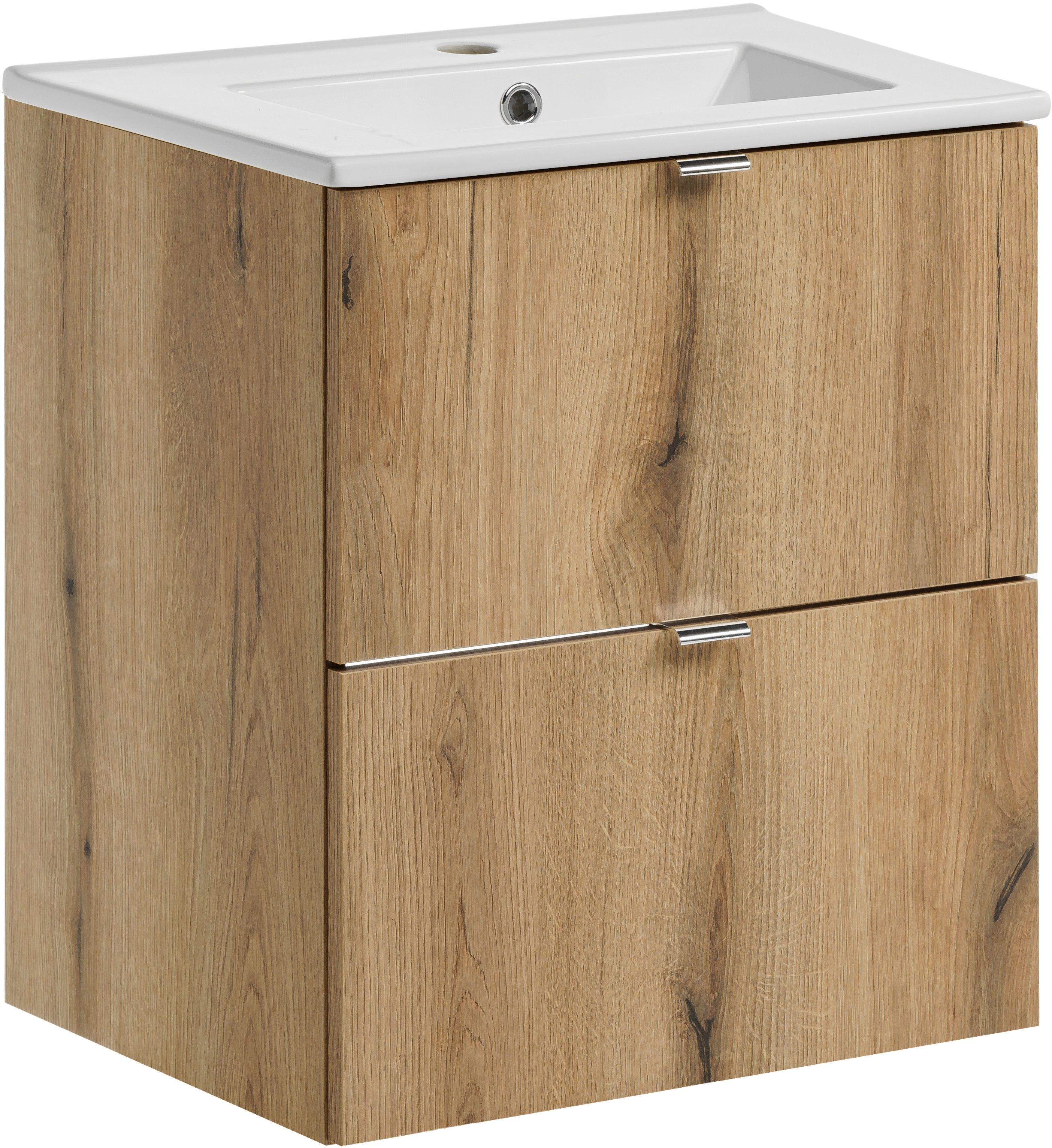 Darmowa Dostawa - Umywalka z szafką i blatem 50 cm dąb Comad Nova Oak SETNOA50CMSDANCE