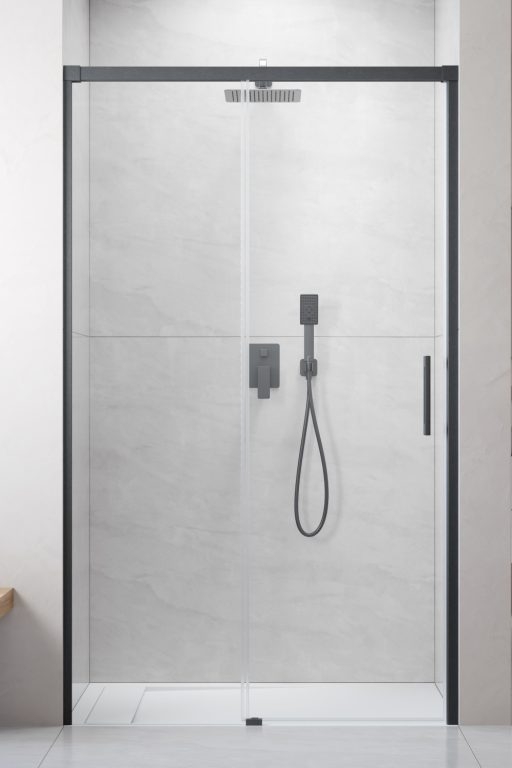 Darmowa Dostawa - Drzwi prysznicowe 160 cm rozsuwane gunmetal szczotkowany/szkło przezroczyste Radaway Idea Brushed GunMetal DWJ 3870209201L