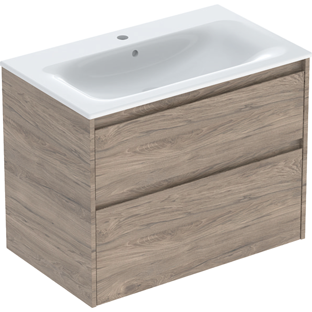 Darmowa Dostawa - Umywalka z szafką 80 cm orzech Geberit Selnova Square 504139JR1