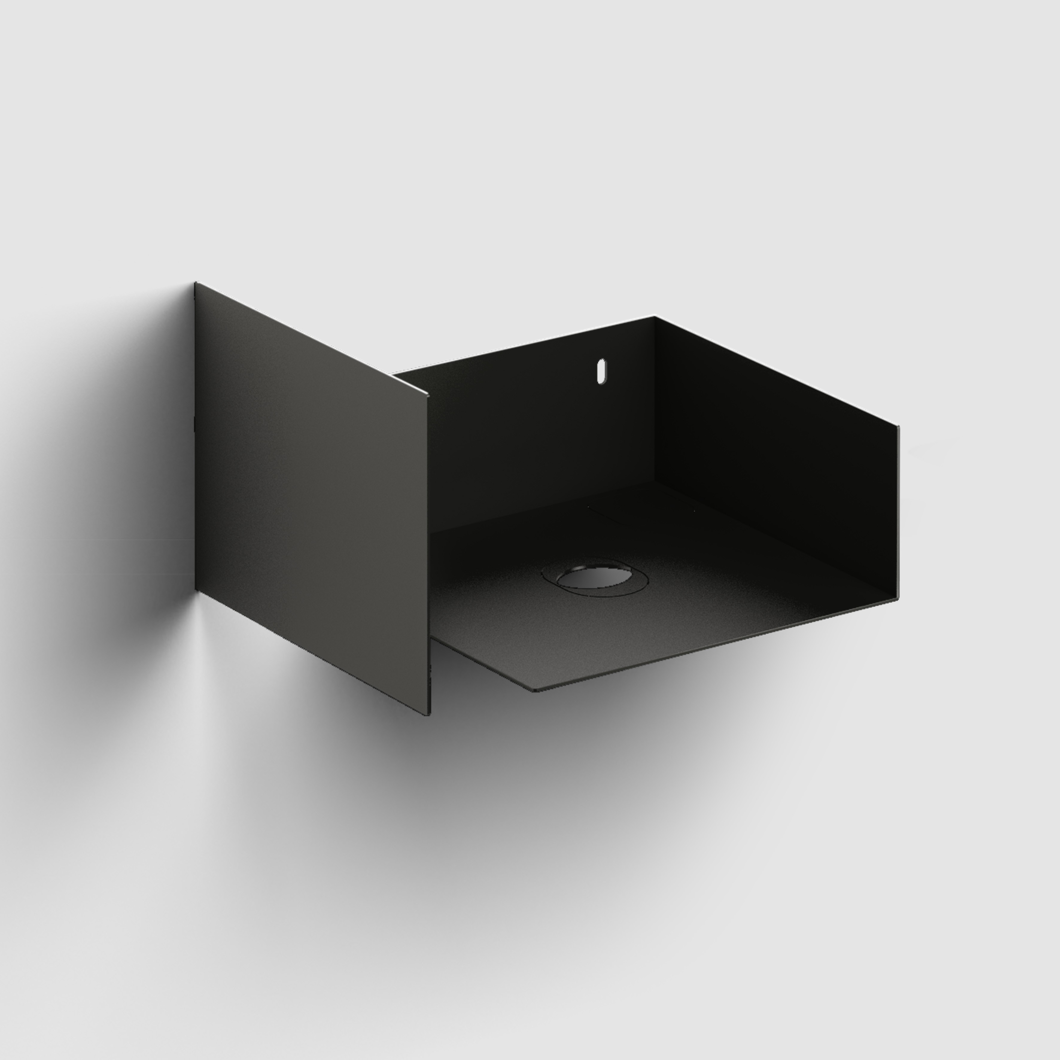 Darmowa Dostawa - Konsola 36.5x27x20.5 cm podumywalkowa wisząca czarna Clou Flush CL073601021