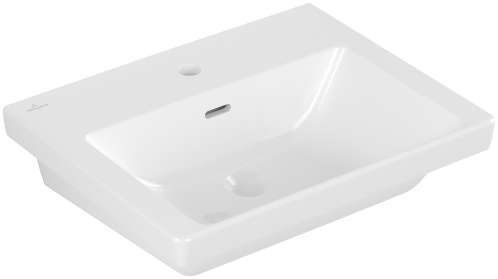 Darmowa Dostawa - Umywalka 55x44 cm prostokątna ścienna biała Villeroy & Boch Subway 3.0 4A705501