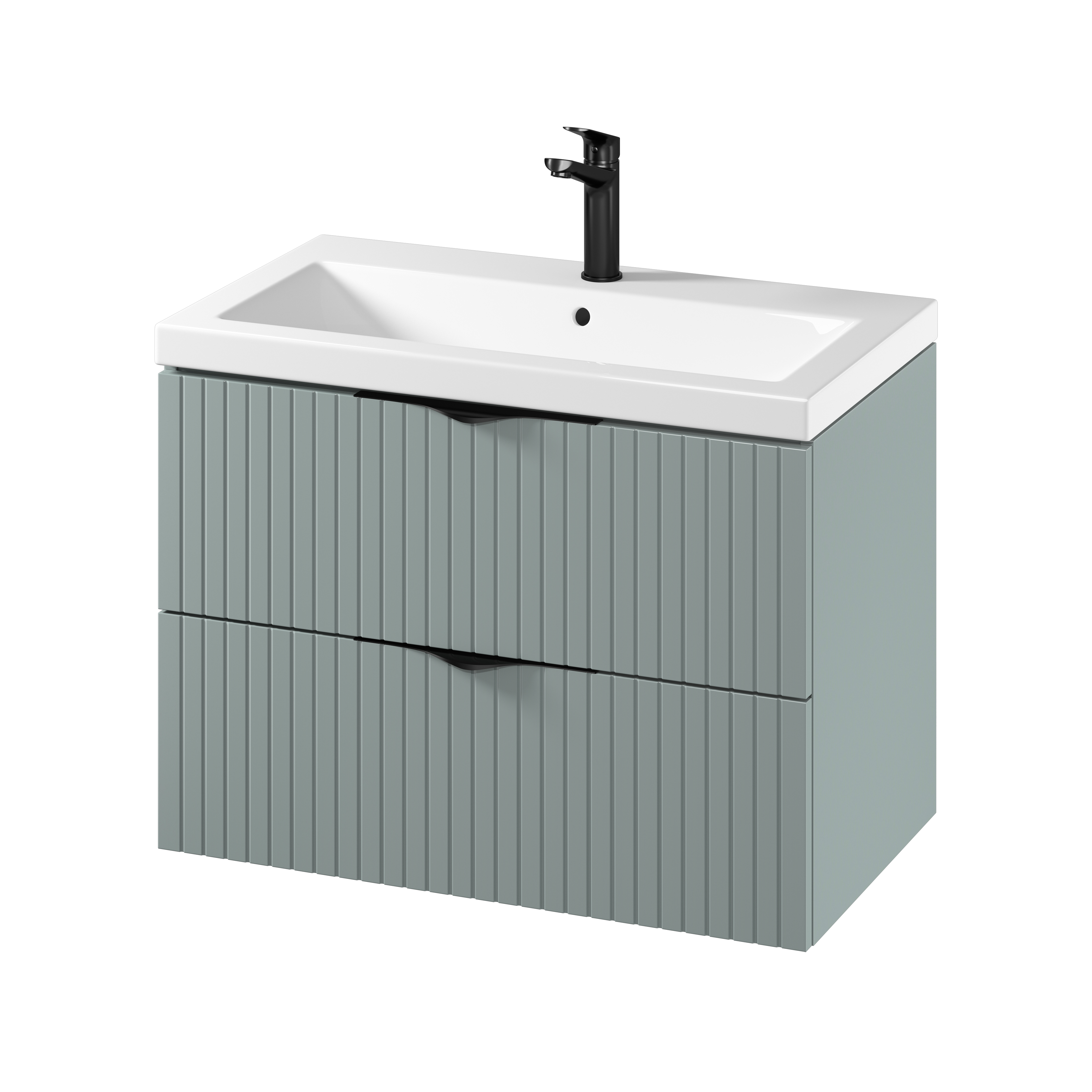 Darmowa Dostawa - Umywalka z szafką 80 cm zieloną Cersanit Tirso S801540