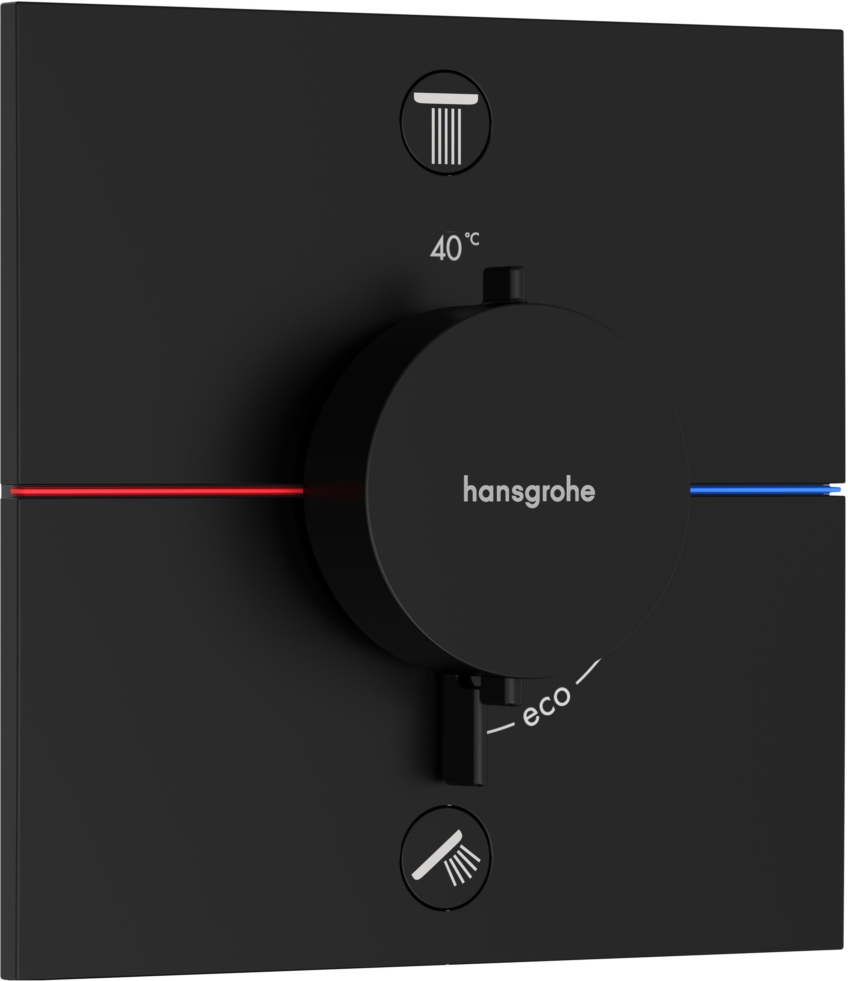Darmowa Dostawa - Bateria wannowo-prysznicowa podtynkowa czarna Hansgrohe ShowerSelect Comfort E 15572670