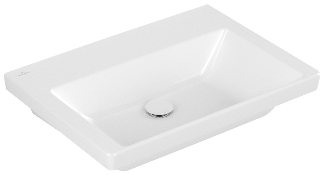 Darmowa Dostawa - Umywalka 65x47 cm prostokątna ścienna-meblowa biała Villeroy & Boch Subway 3.0 4A7068R1