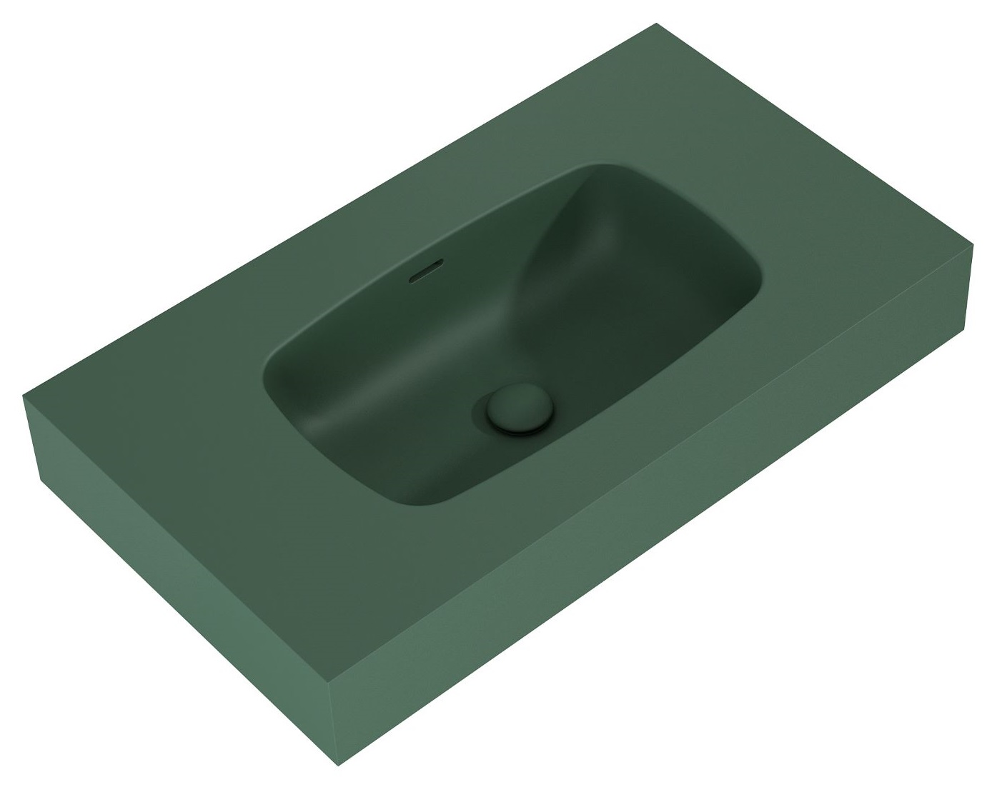 Darmowa Dostawa - Umywalka 80.6x46 cm prostokątna ścienna zielona Elita Dimple RE040800027010