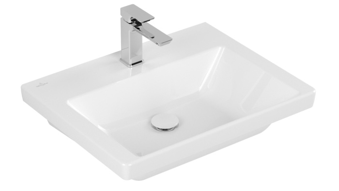Darmowa Dostawa - Umywalka 60x47 cm prostokątna meblowa biała Villeroy & Boch Subway 3.0 4A7061R1