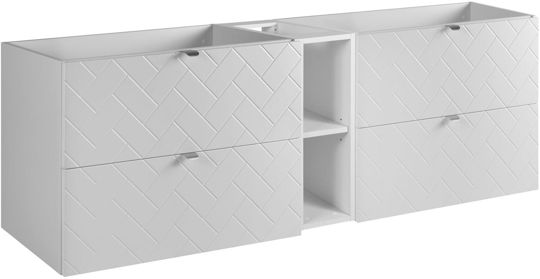 Darmowa Dostawa - Zestaw mebli łazienkowych 180x46x60.7 cm podumywalkowa wisząca biała Rodan Trend abset10927