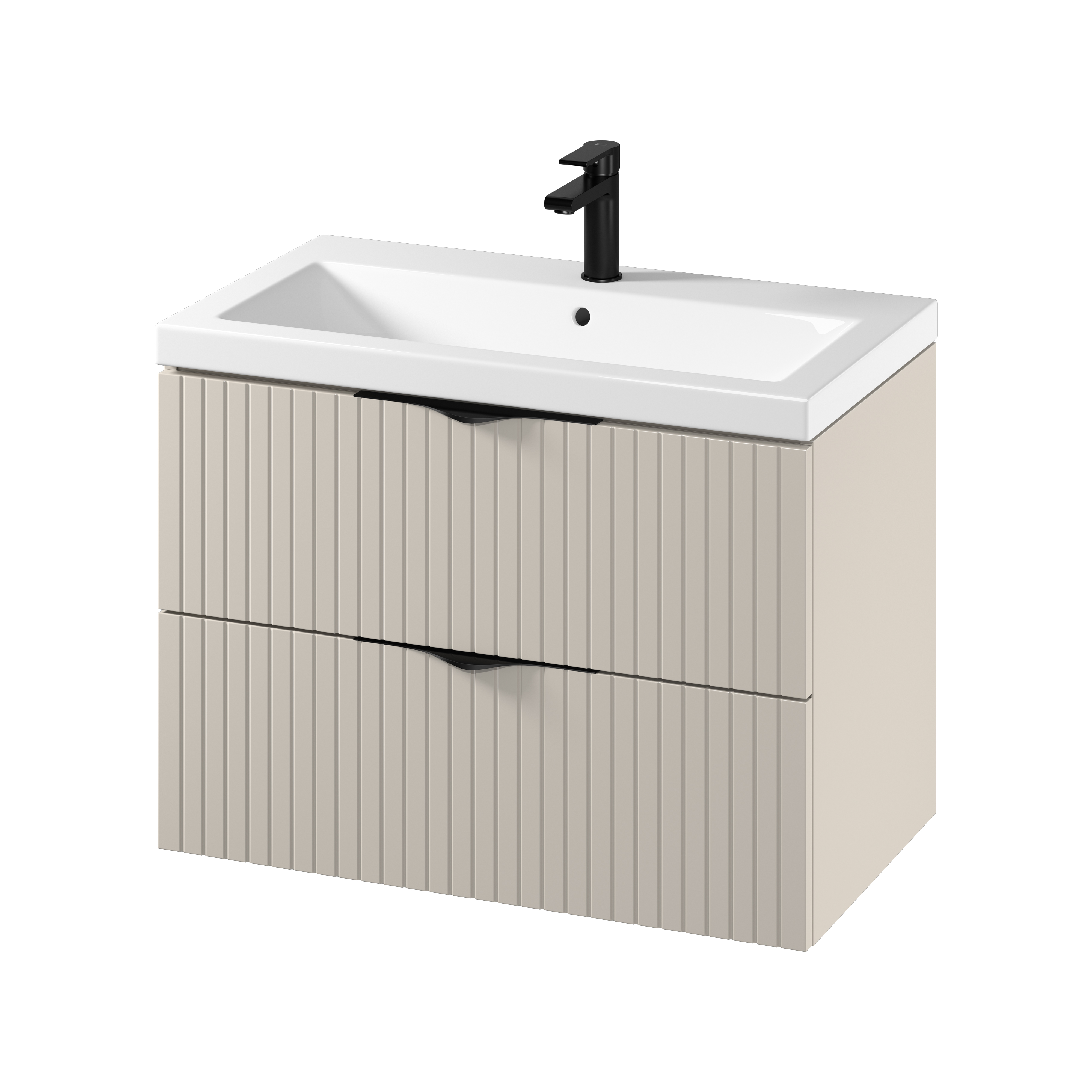 Darmowa Dostawa - Umywalka z szafką 80 cm beżową Cersanit Tirso S801543