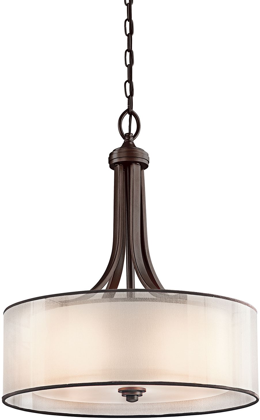 Darmowa Dostawa - Lampa wisząca 4x40 W brązowa-kremowa Elstead Lighting Lacey KLLACEYPLMB