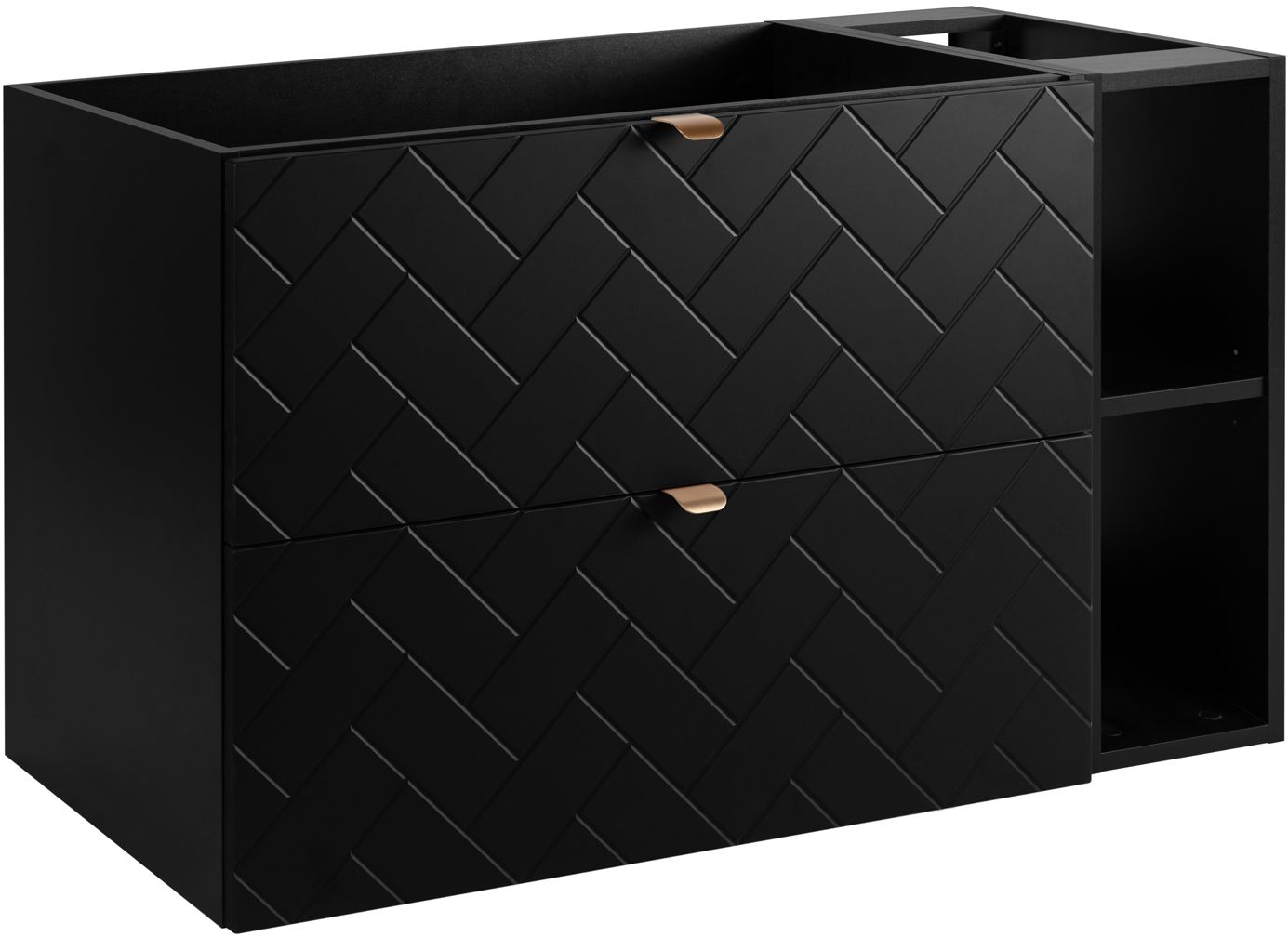 Darmowa Dostawa - Zestaw mebli łazienkowych 100x46x60.7 cm podumywalkowa wisząca czarna Rodan Trend abset10891