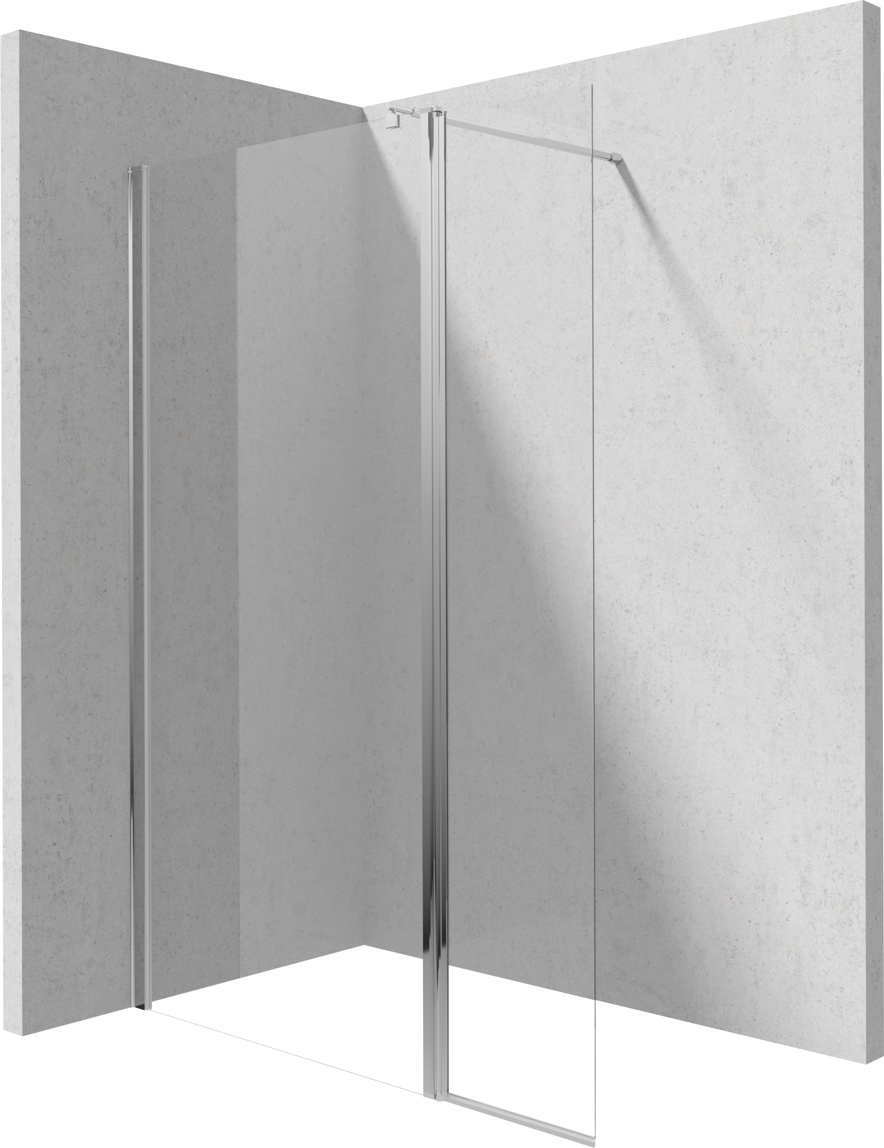 Darmowa Dostawa - Ścianka prysznicowa 40 cm chrom połysk/szkło przezroczyste Deante Kerria Plus KTSX072P