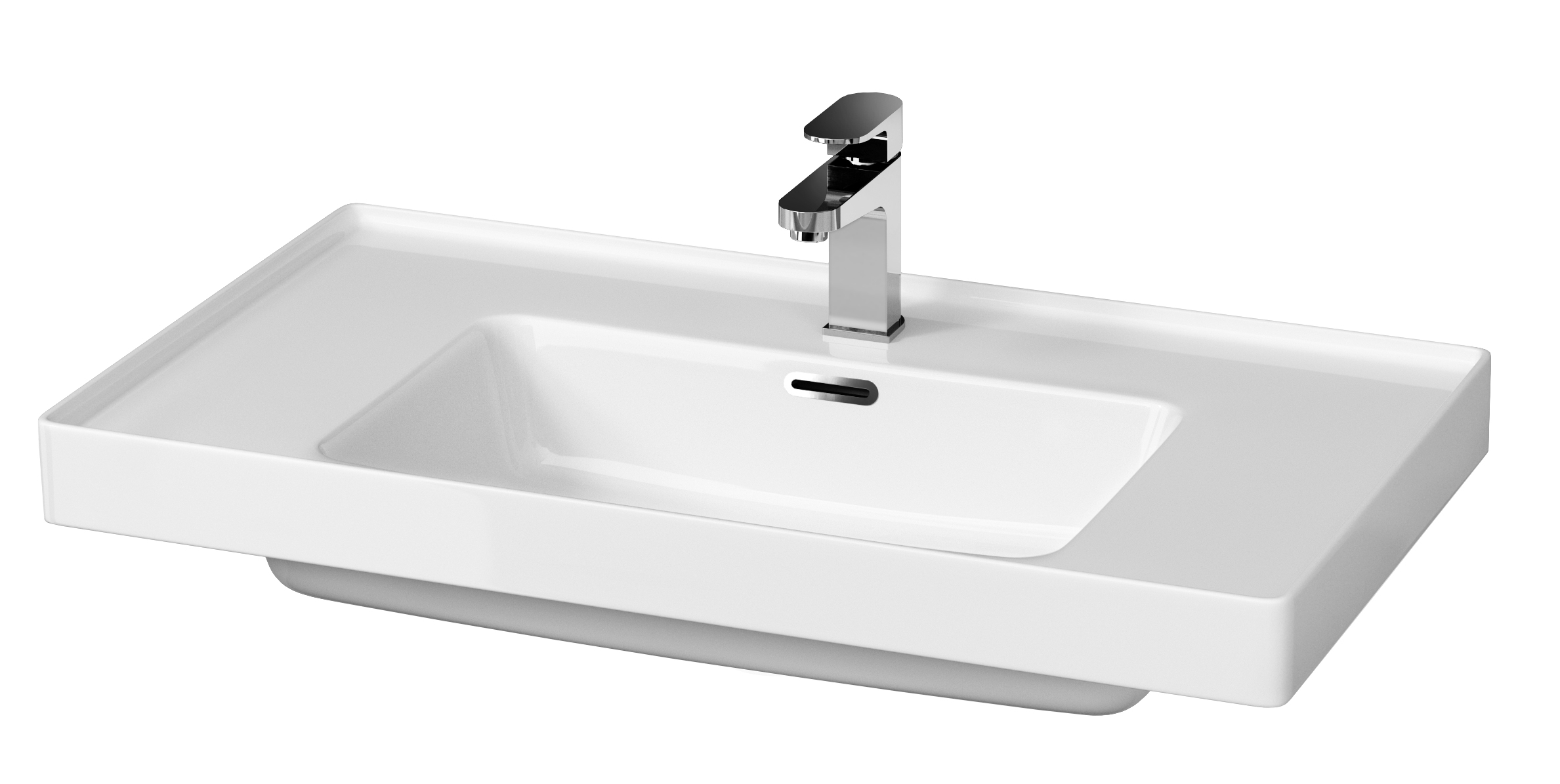 Darmowa Dostawa - Umywalka 80.5x45.5 cm prostokątna meblowa biała Cersanit Crea K114017