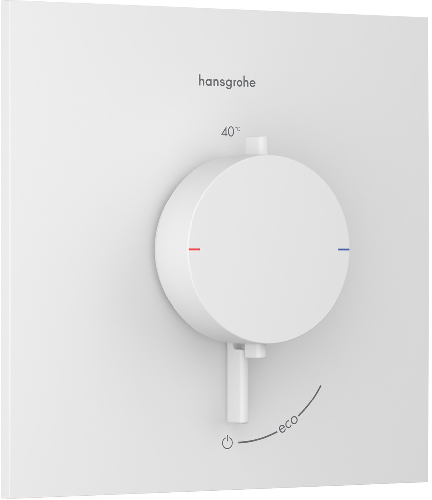 Darmowa Dostawa - Bateria prysznicowa podtynkowa z termostatem biała Hansgrohe Ecostat Comfort E 33710700