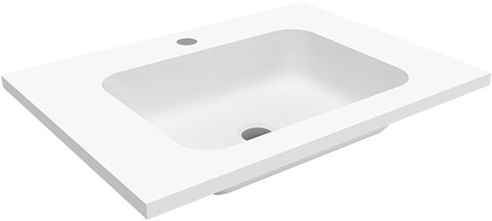 Darmowa Dostawa - Umywalka 60x45 cm prostokątna wpuszczana biała Cristalstone Linea Simpla U600MCOTCR