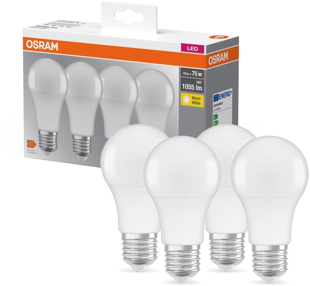 Darmowa Dostawa - Żarówki LED Multipack 4x10 W 2700 K e27 Osram LED Lamps 4058075184992