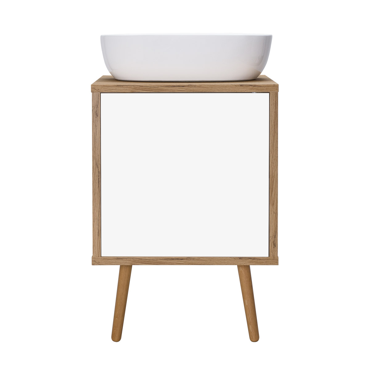 Darmowa Dostawa - Szafka 50x45x49.7 cm podumywalkowa wisząca biała-dąb Oltens Hedvig 60203060