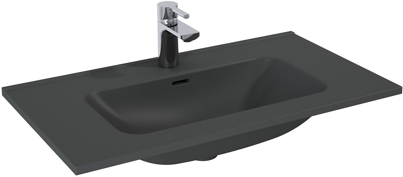 Darmowa Dostawa - Umywalka 80.8x46 cm prostokątna meblowa czarna Elita Skappa RE040803067160