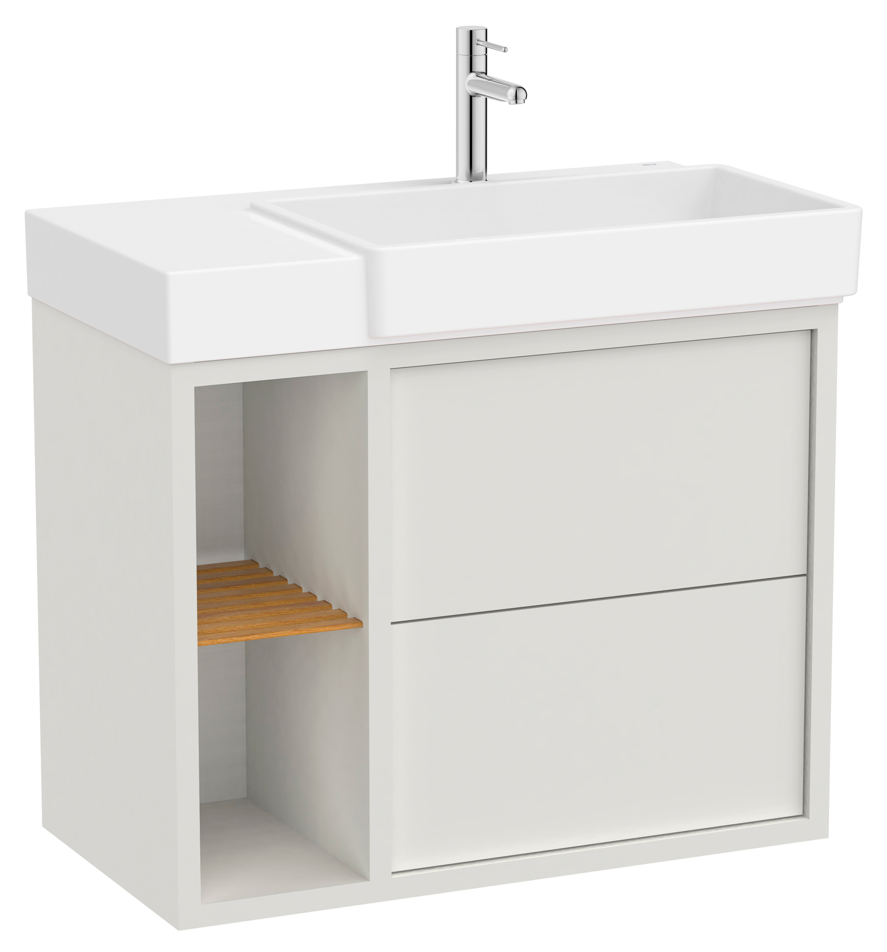 Darmowa Dostawa - Umywalka z szafką 80 cm białą Roca Tura A852027558