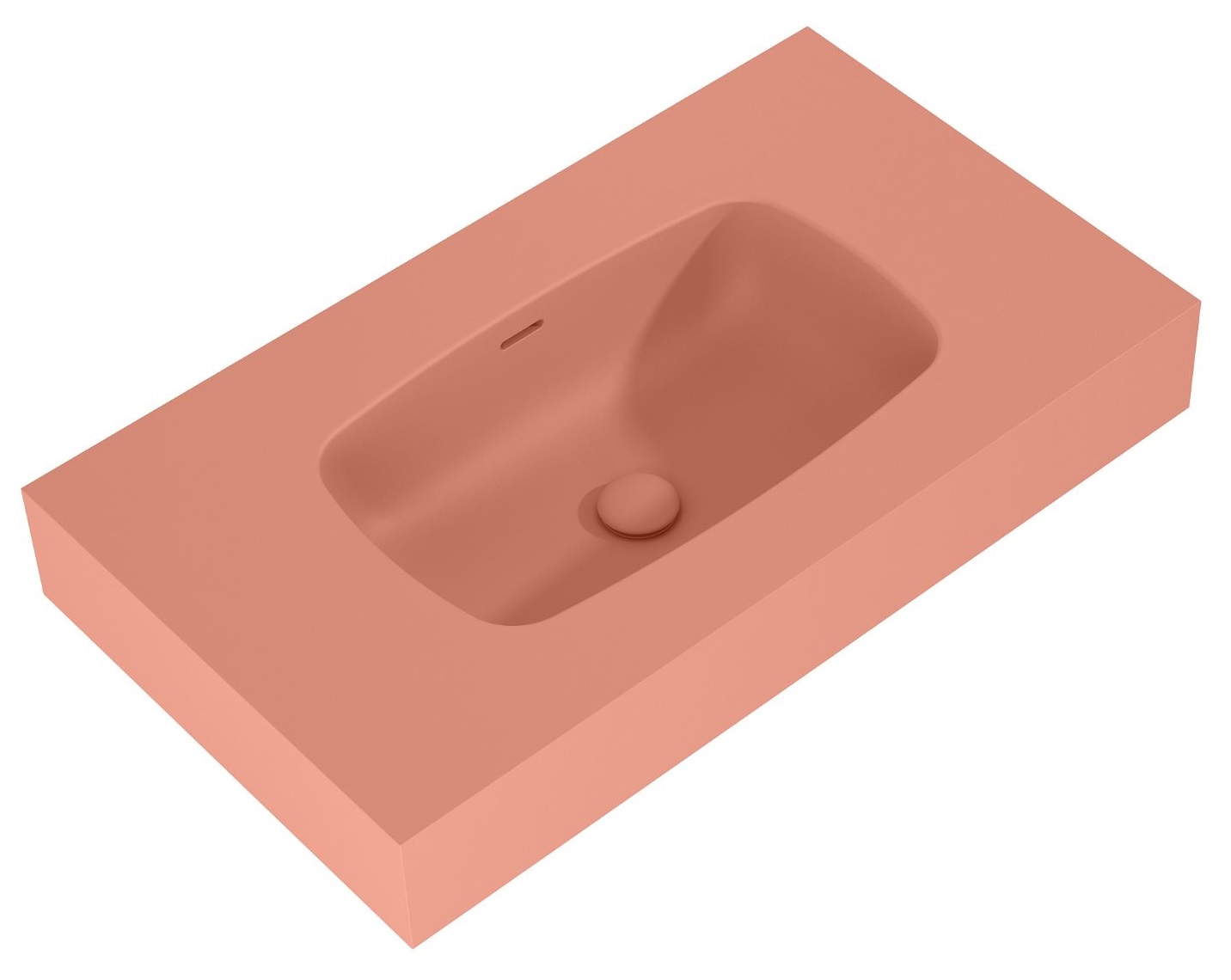 Darmowa Dostawa - Umywalka 80.6x46 cm prostokątna ścienna różowa Elita Dimple RE040800026600