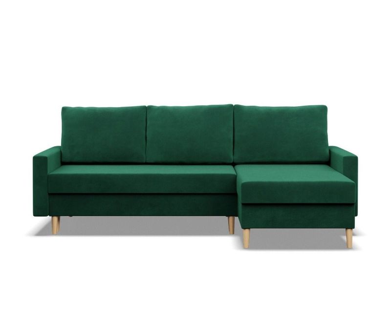 Narożnik TYLETEGOTU uniwersalny MILO velvet butelkowa zieleń 1 szt