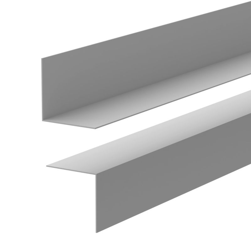 Listwa przypodłogowa z twardego PVC 50x20 mm QUEST, dekoracyjna, odporna na UV - 200 cm, szary, 1 szt.