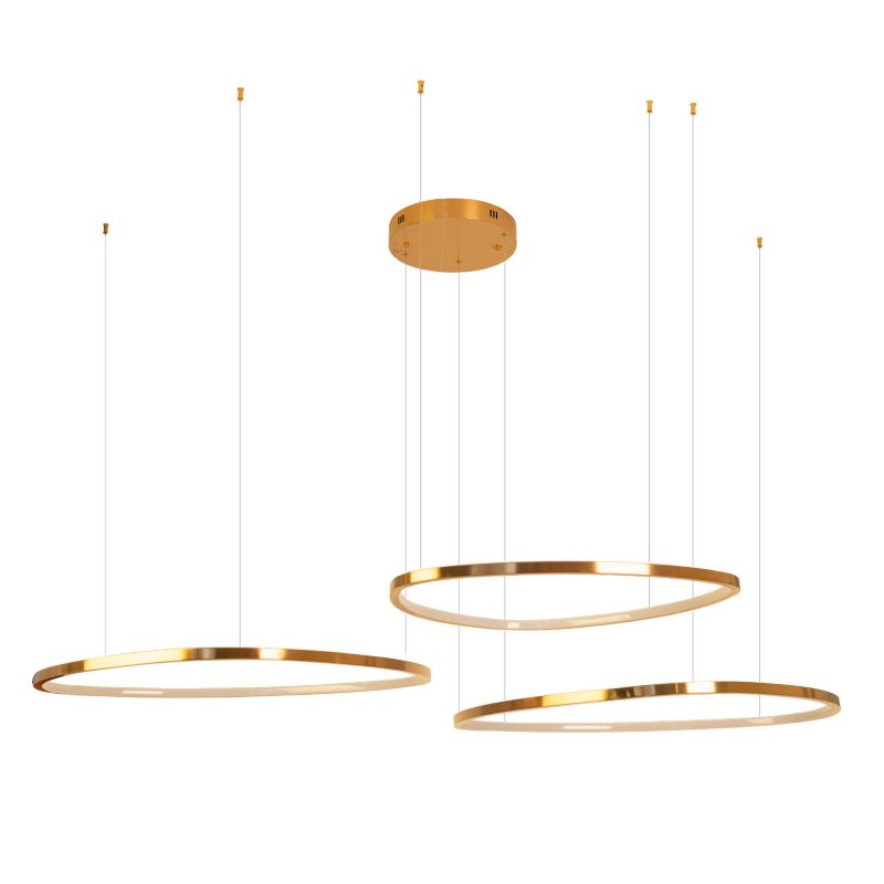 Lampa sufitowa 3 ringi Maxlight CAYENNE miedziana szczotkowana LED 130W biały ciepły 3000KK 3966lm IP20 - 1 szt