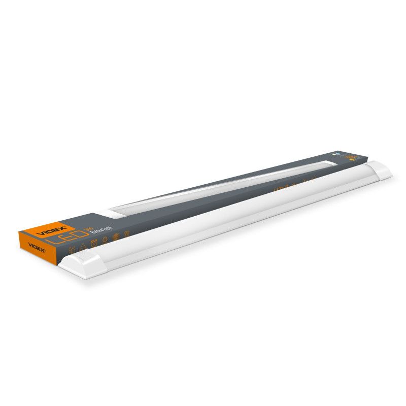 Oprawa liniowa do garażu warsztatu Videx Batten biała LED 36W 4000K 4500lm IP20 wym: 2,5 x 121 x 7,5 cm - 1 szt.