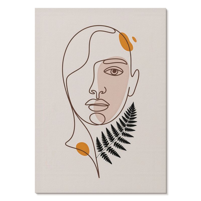 Nowoczesny Plakat na Płótnie Tulup 21x29,7 cm (A4) Portret boho Do salonu, sypialni, biura 1 szt.