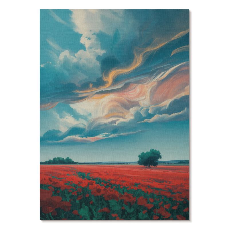 Plakat na Ścianę Tulup 21x29,7 cm (A4) Makowe pola Do salonu, sypialni, biura 1 szt.