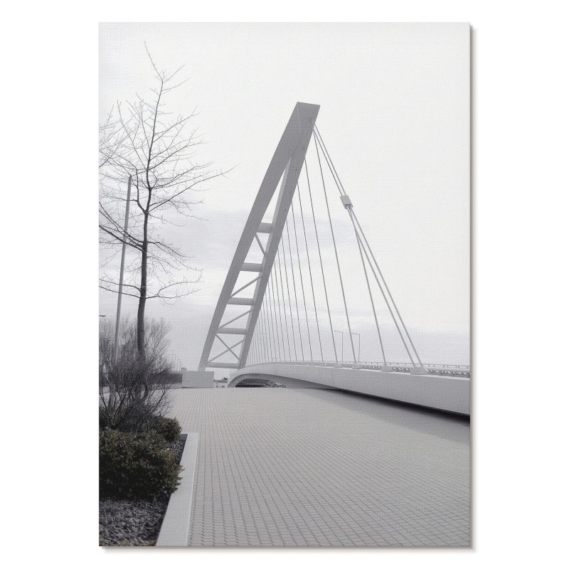 Nowoczesny Plakat na Płótnie Tulup 21x29,7 cm (A4) Szary most Do biura, salonu, przedpokoju 1 szt.