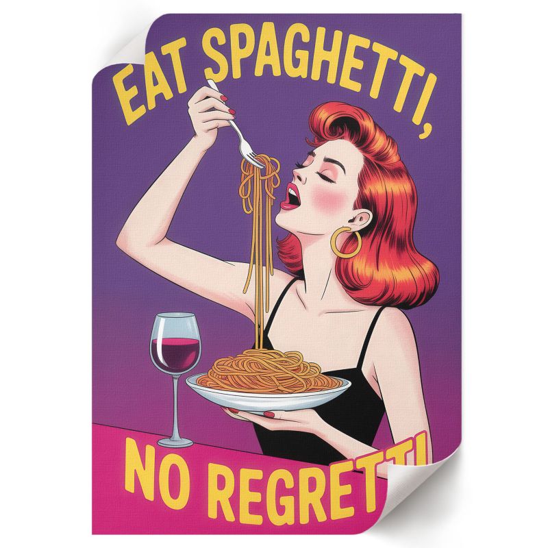 Plakat Premium ArtPrintCave 21x29,7 cm Eat spaghetti Aurora Line 1 szt.