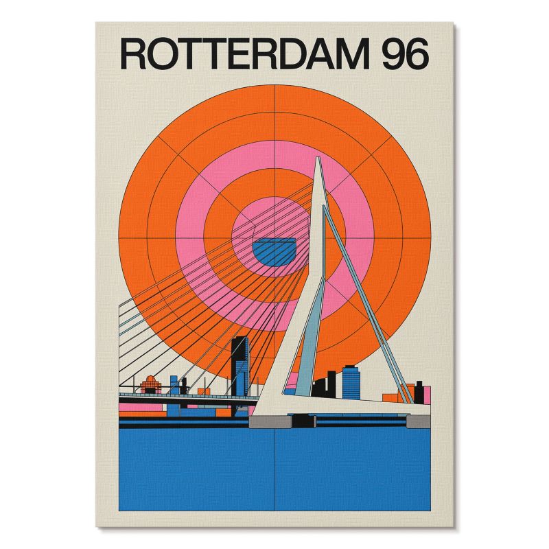 Plakat na Ścianę Tulup 21x29,7 cm (A4) Most Rotterdam Do biura, salonu, przedpokoju 1 szt.