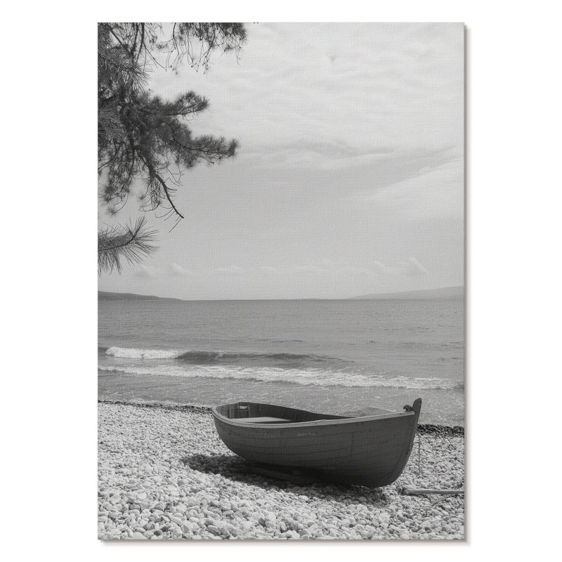 Nowoczesny Plakat na Płótnie Tulup 21x29,7 cm (A4) Plaża i łódź Do salonu, sypialni, biura 1 szt.